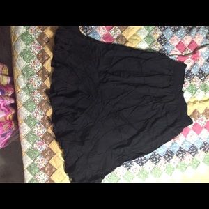 Black 100% Cotton Flare Skirt